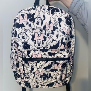 NEW💕Minnie Mouse FULL SIZE Backpack — Pink, Cream, & Black Disney Bag😍